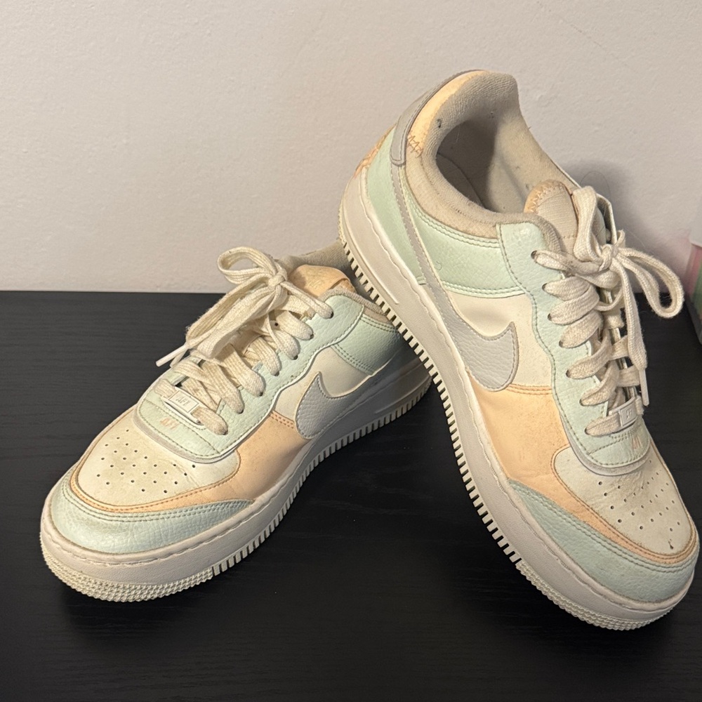 Stylish Cream and Mint Women's Sneakers